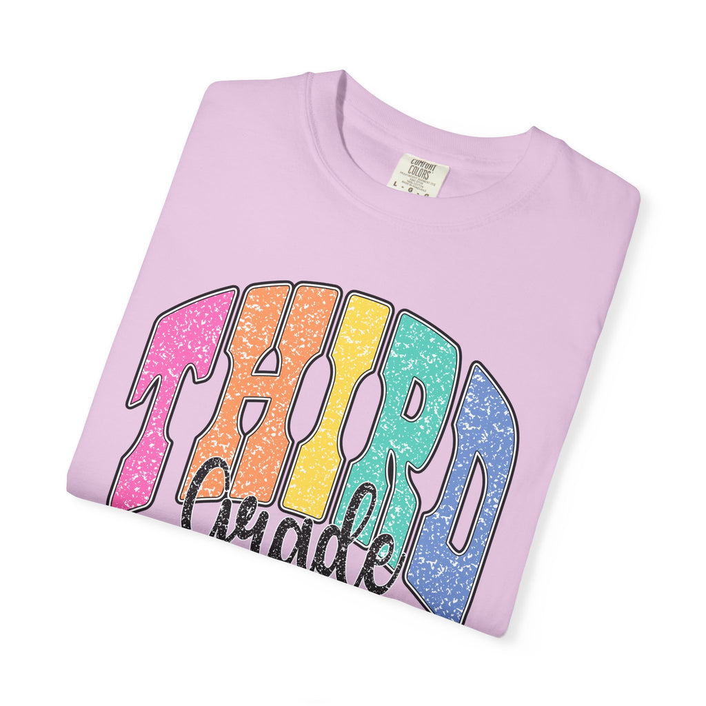 Third Grade T-Shirt — Colorful Retro Rainbow Back-to-School Tee