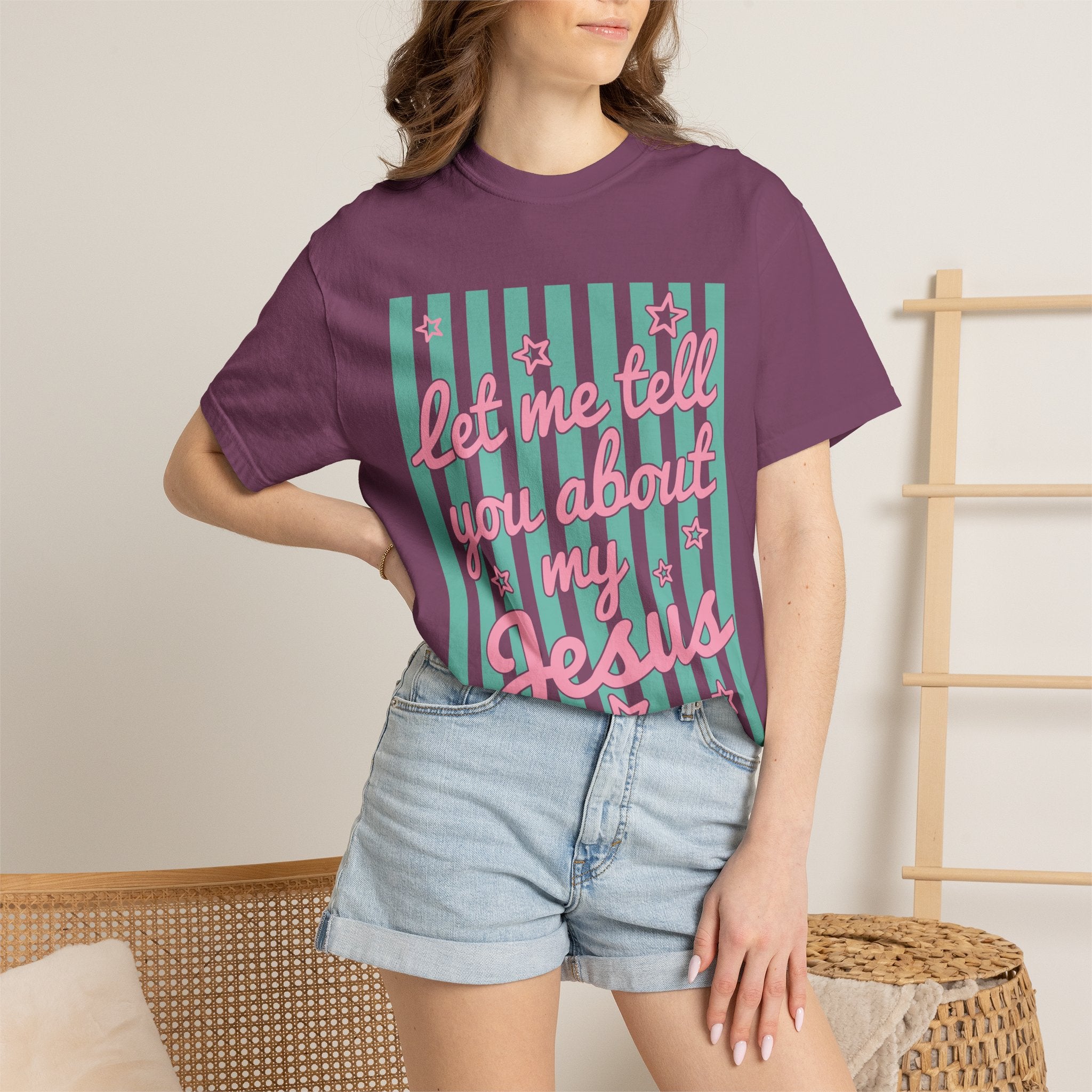 Christian T-Shirt — "Let Me Tell You About My Jesus" Graphic Tee