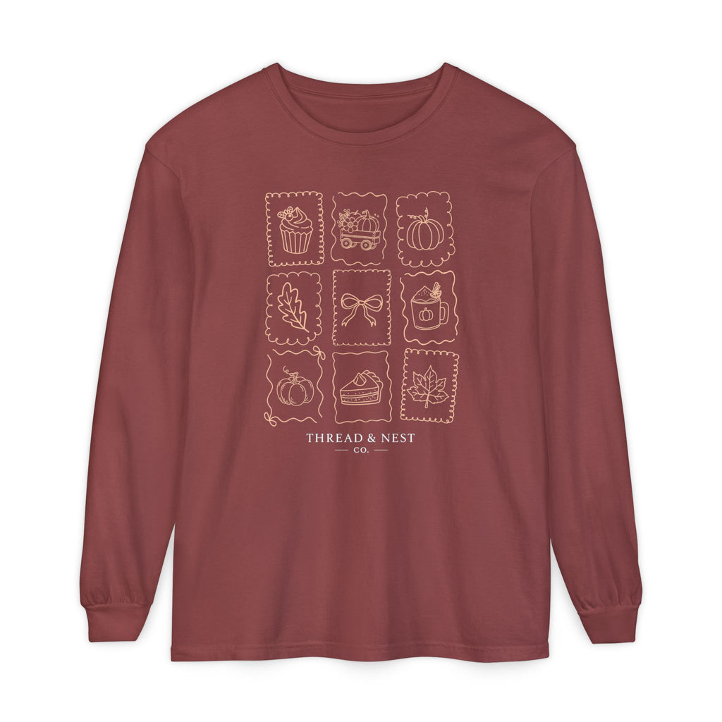 Autumn Icons Long Sleeve Tee