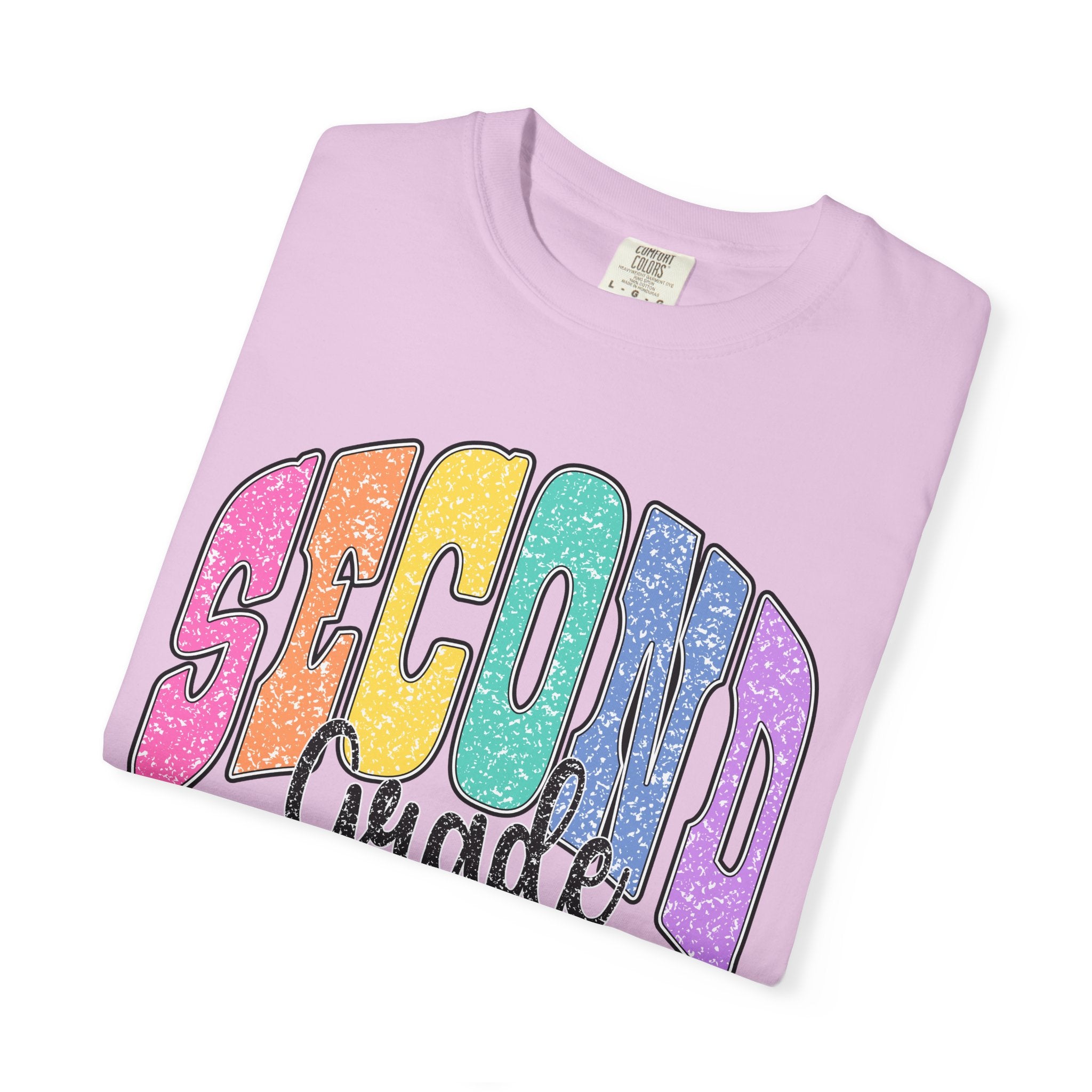 Second Grade T‑Shirt — Colorful Retro Rainbow Back‑to‑School Tee