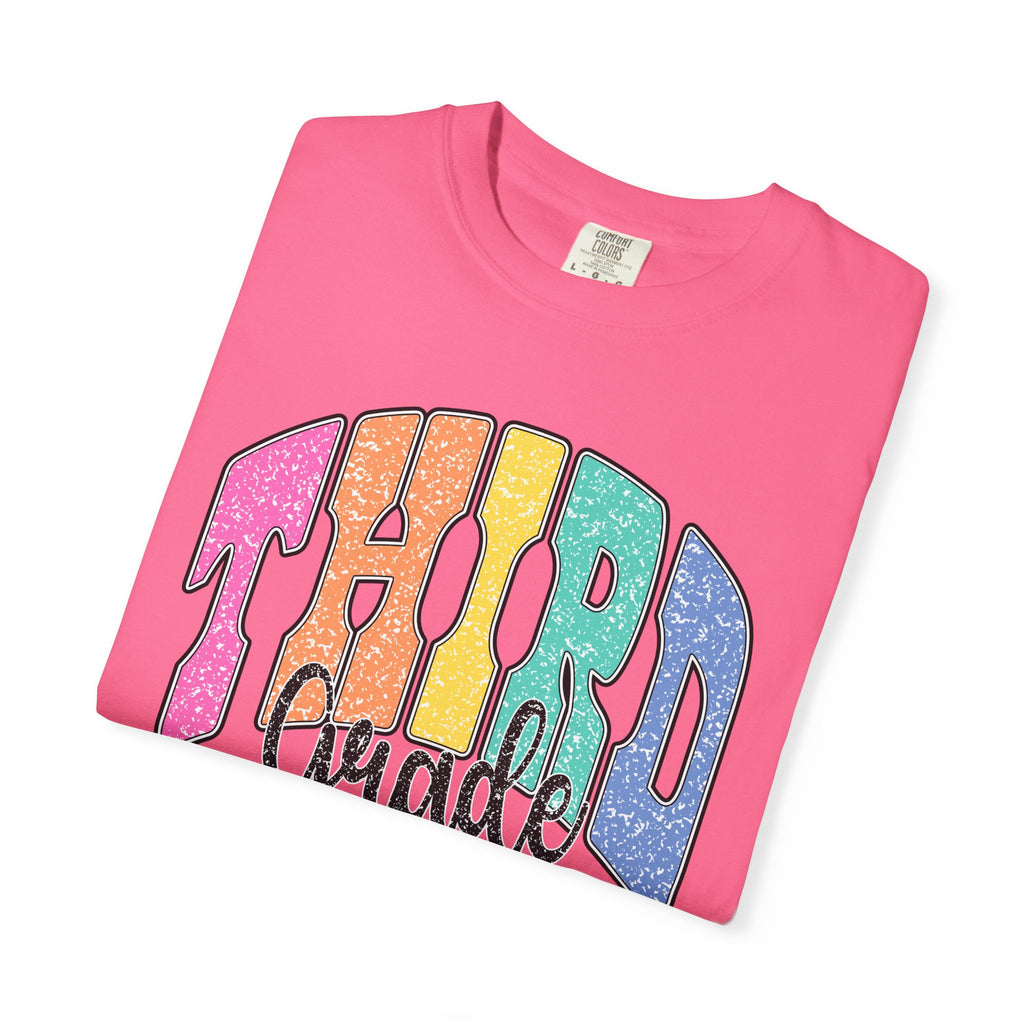 Third Grade T-Shirt — Colorful Retro Rainbow Back-to-School Tee