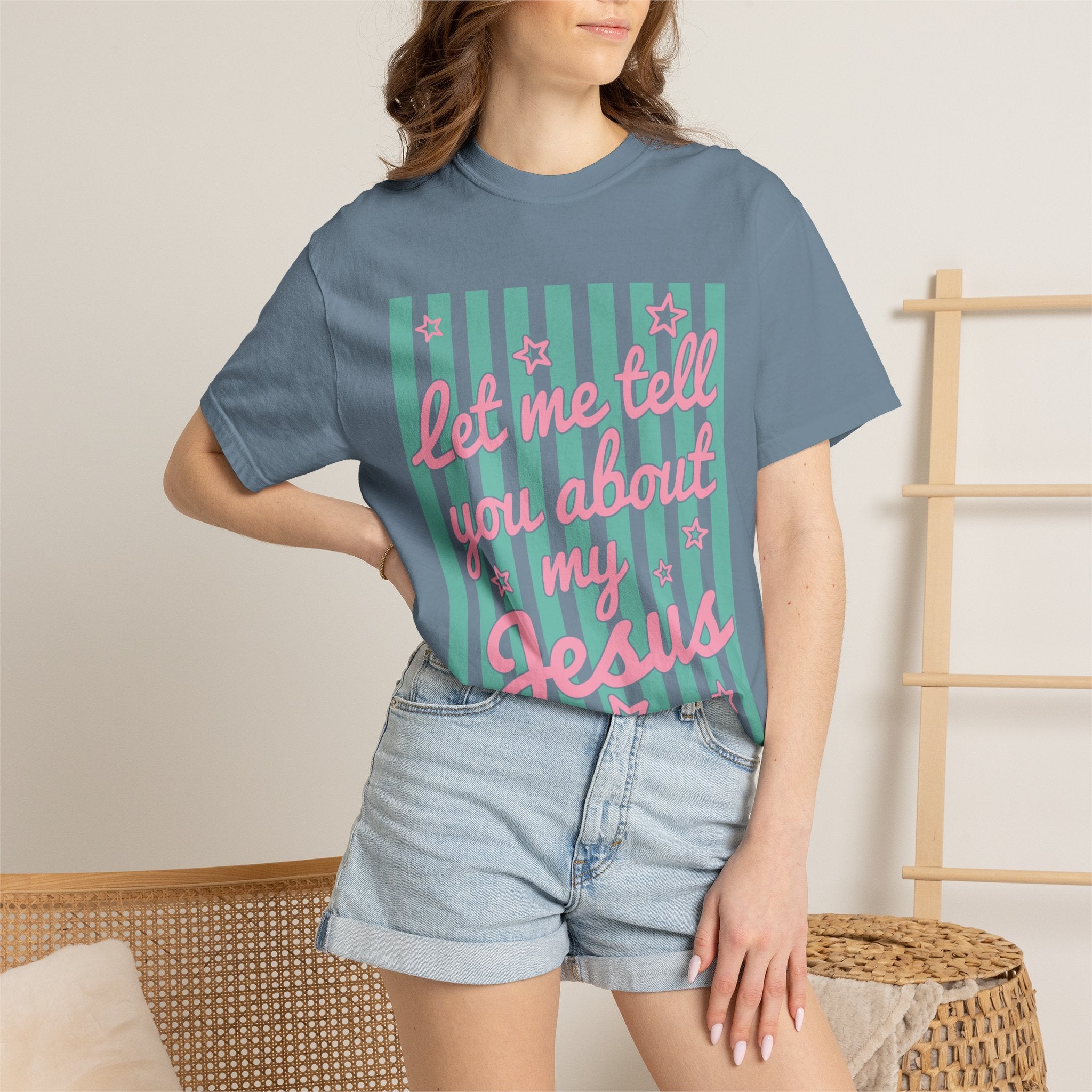 Christian T-Shirt — "Let Me Tell You About My Jesus" Graphic Tee