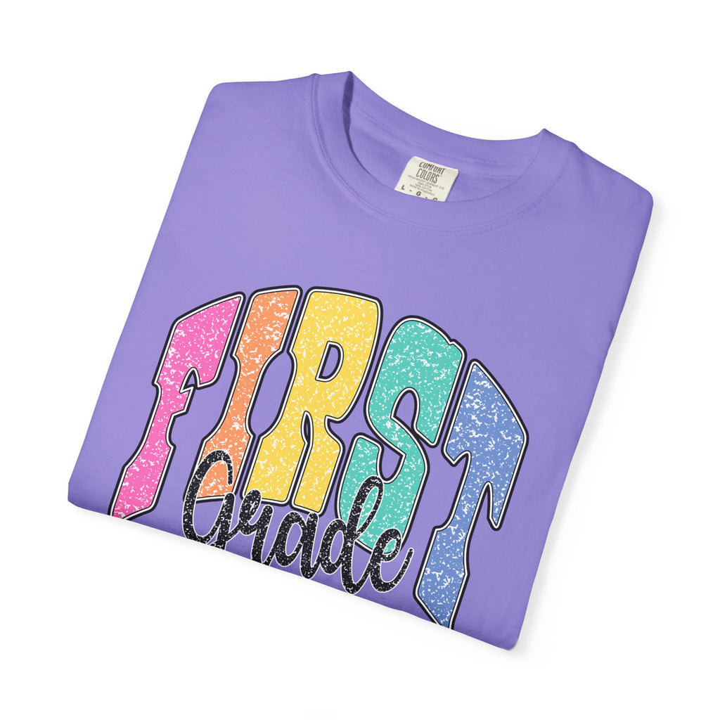 First Grade Rainbow T-Shirt — Back to School Teacher & Student Tee