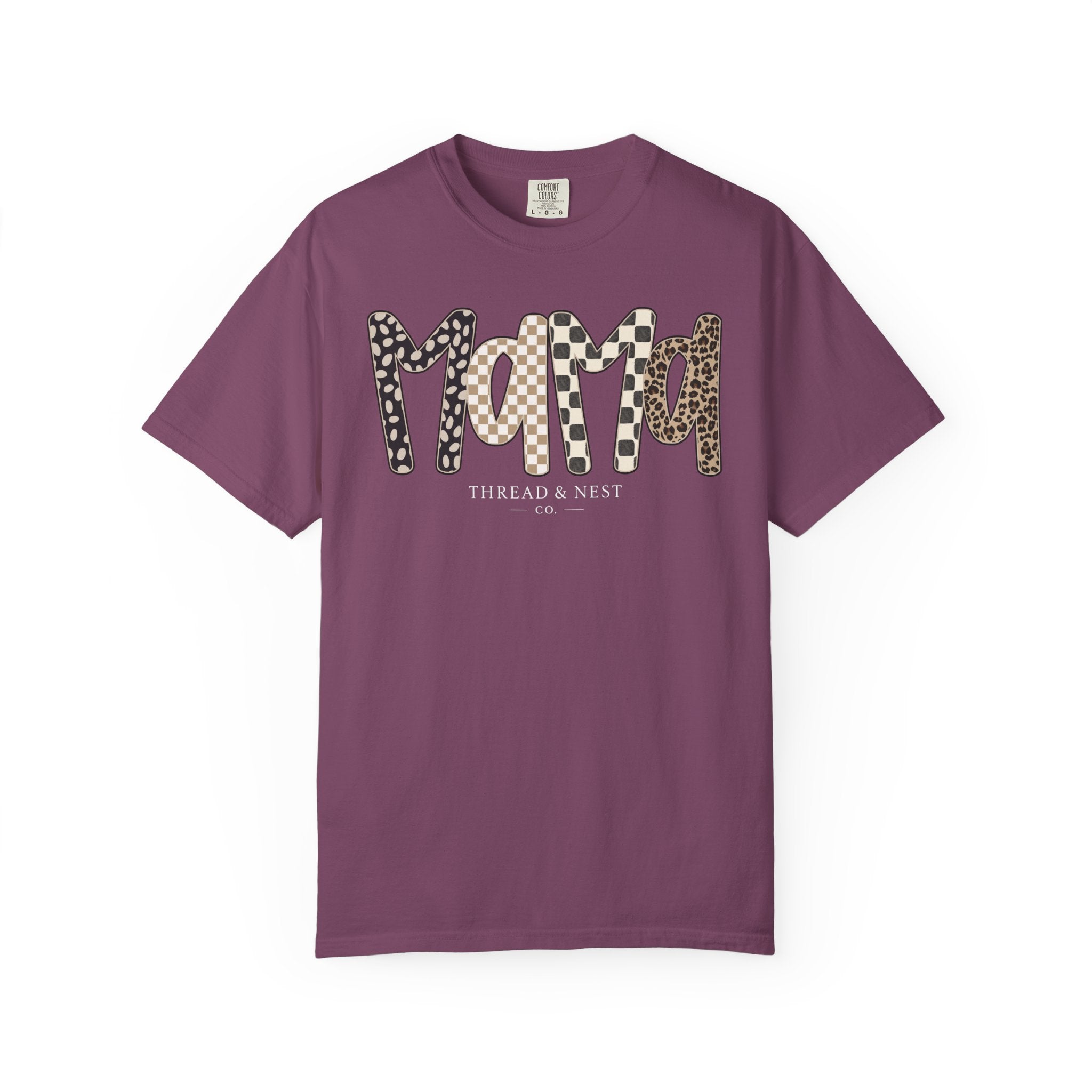Mama Leopard & Plaid Graphic T-Shirt — Mom Gift, Mother's Day Tee