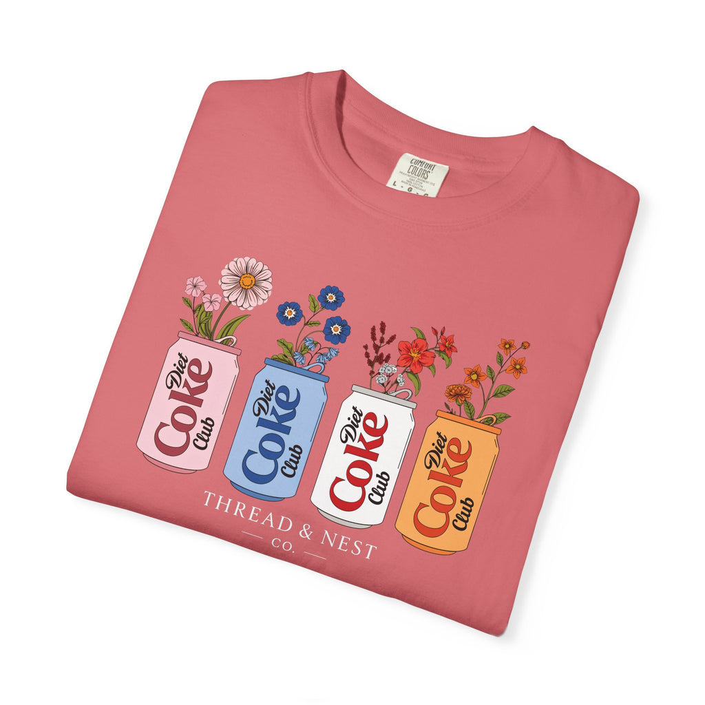 Retro Cola Cans Floral Tee
