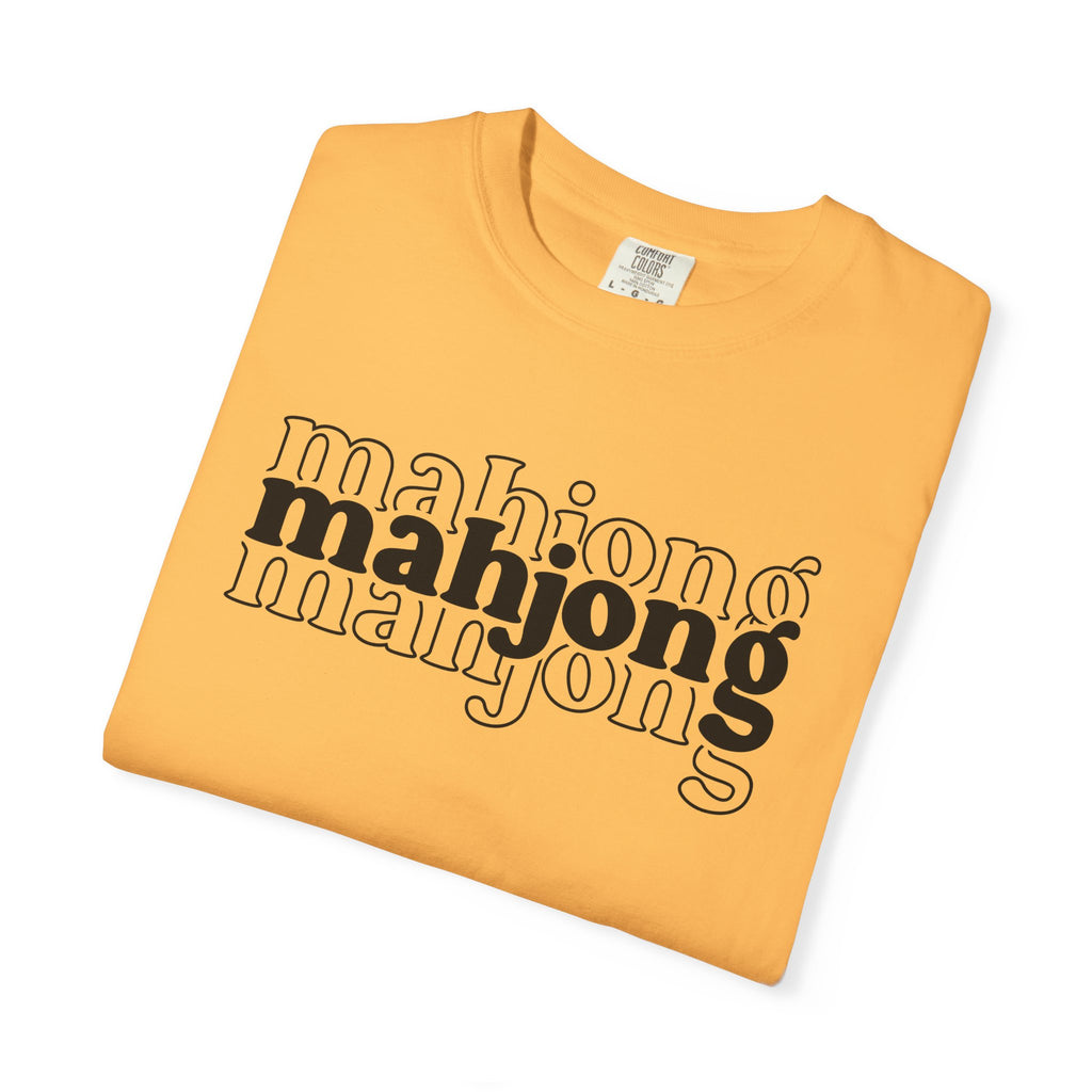Mahjong Graphic T-Shirt — Retro Layered 'mahjong' Design