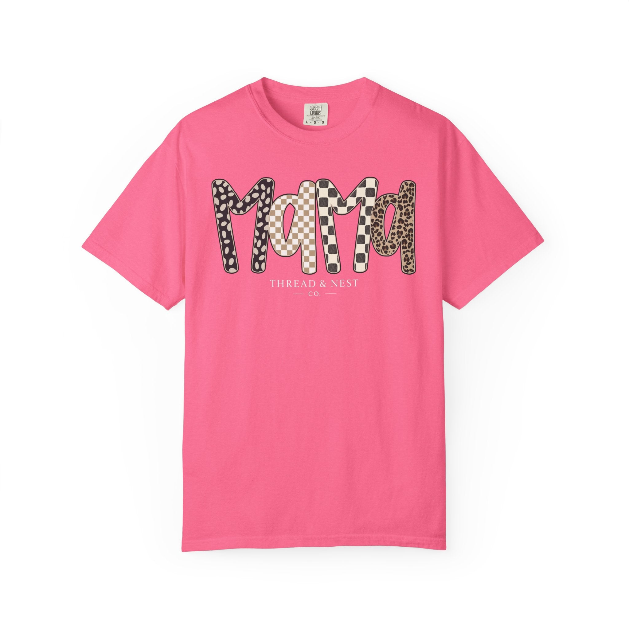 Mama Leopard & Plaid Graphic T-Shirt — Mom Gift, Mother's Day Tee