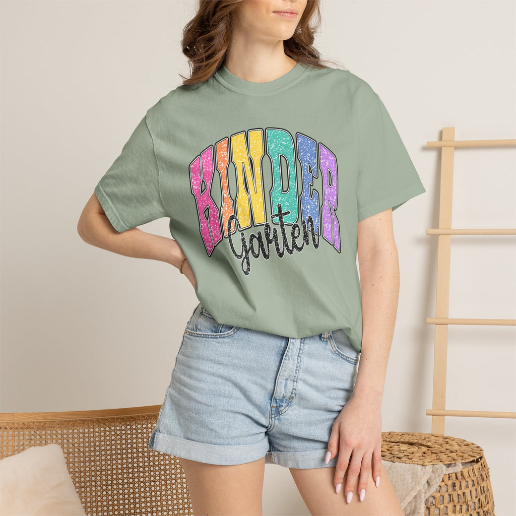 Kindergarten Rainbow T-Shirt — Colorful Back to School Tee