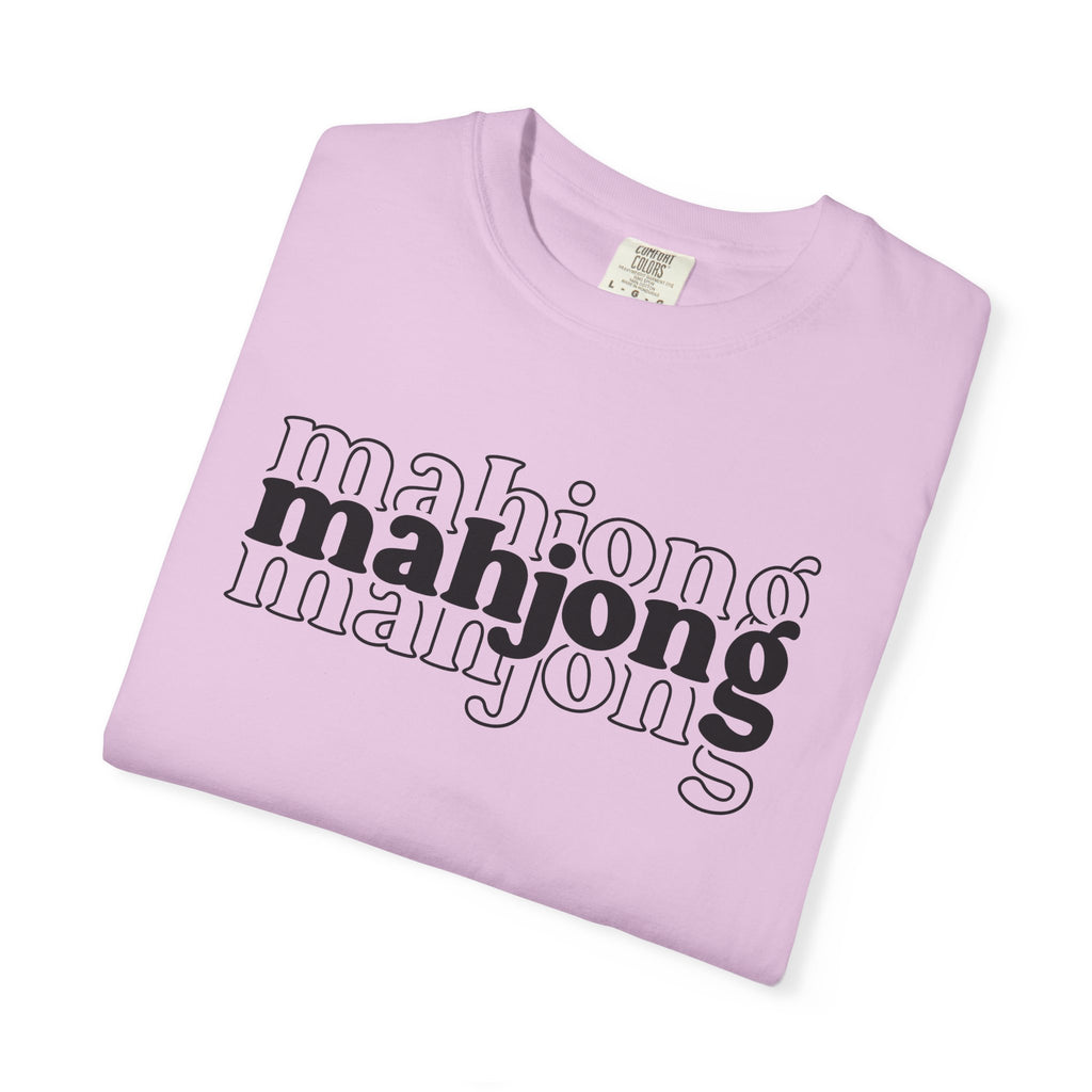 Mahjong Graphic T-Shirt — Retro Layered 'mahjong' Design