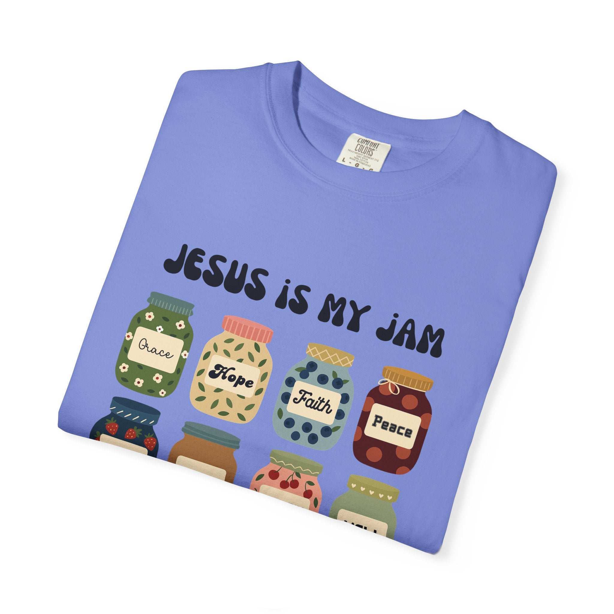 Jesus Is My Jam T-Shirt — Christian Faith Graphic Tee with Inspirational Jars