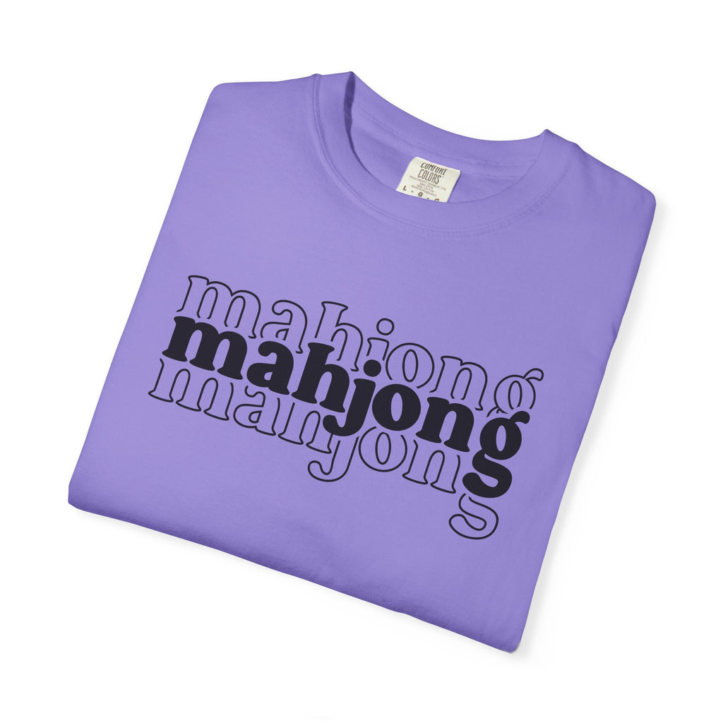 Mahjong Graphic T-Shirt — Retro Layered 'mahjong' Design