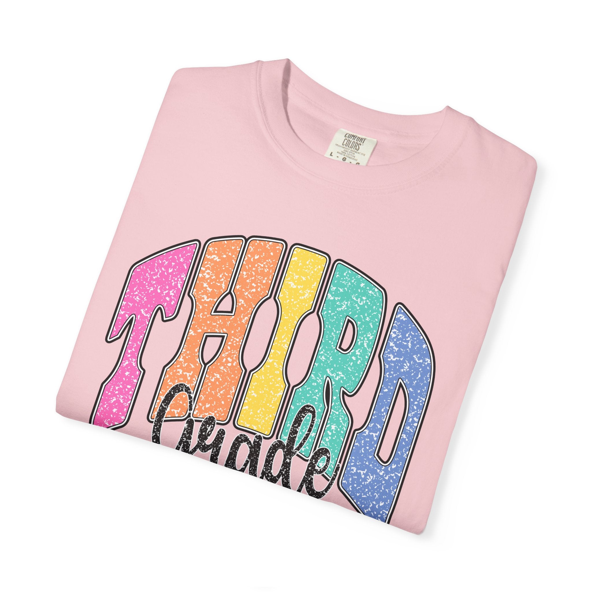 Third Grade T-Shirt — Colorful Retro Rainbow Back-to-School Tee