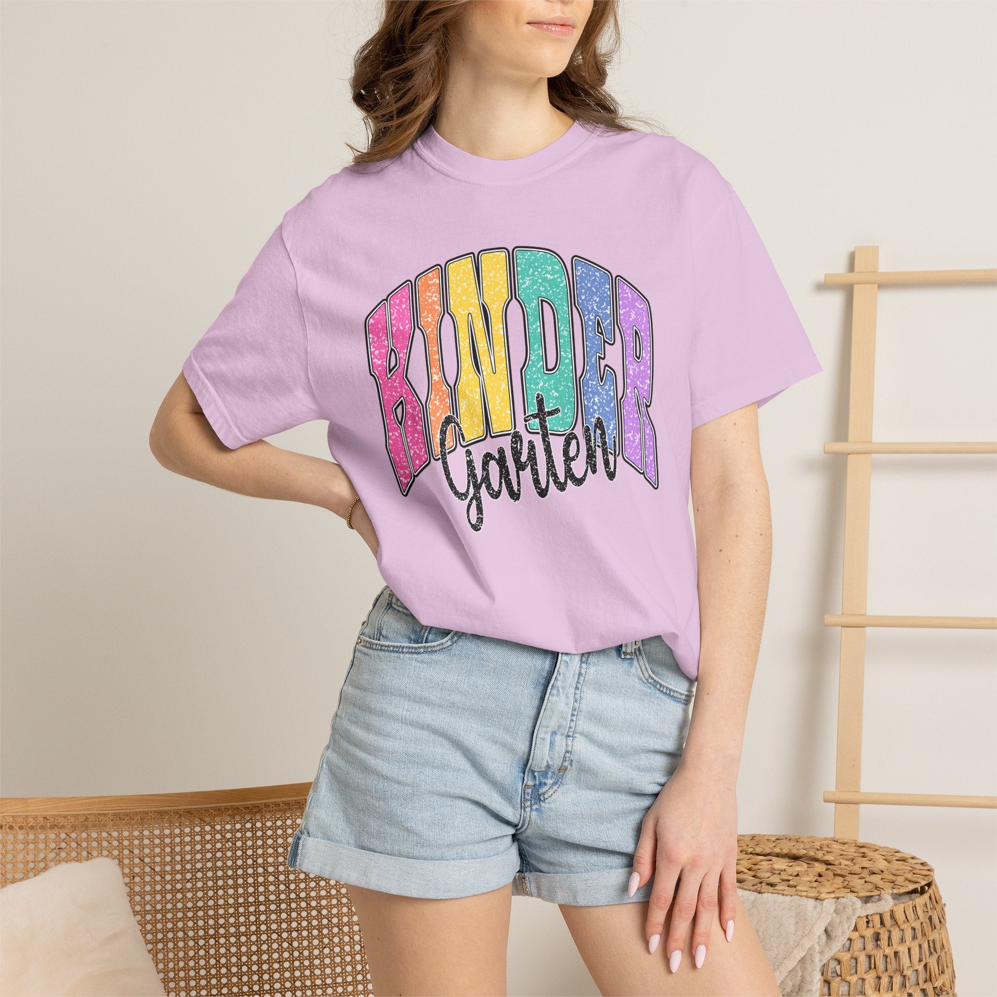 Kindergarten Rainbow T-Shirt — Colorful Back to School Tee