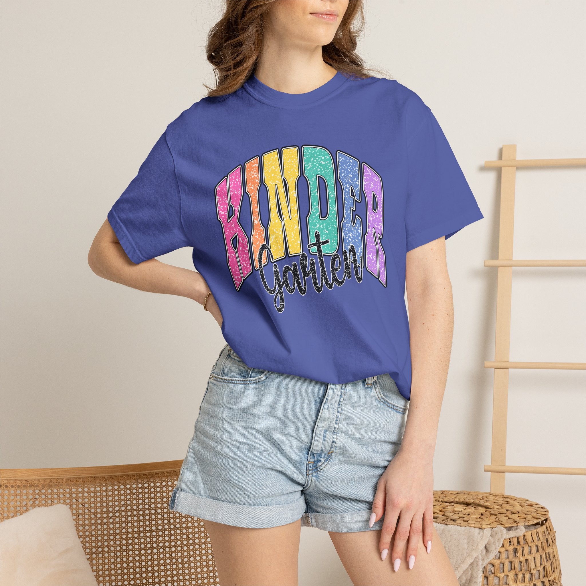 Kindergarten Rainbow T-Shirt — Colorful Back to School Tee