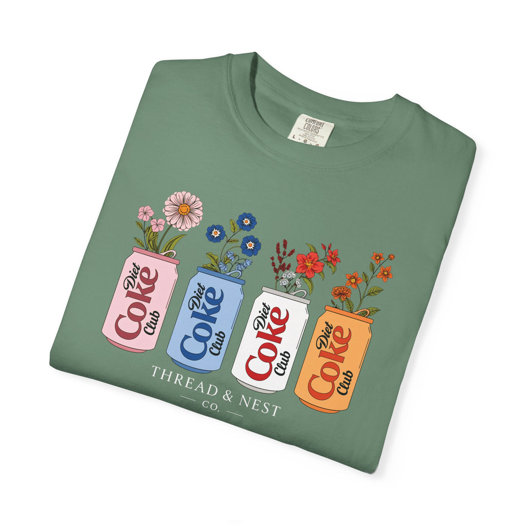 Retro Cola Cans Floral Tee