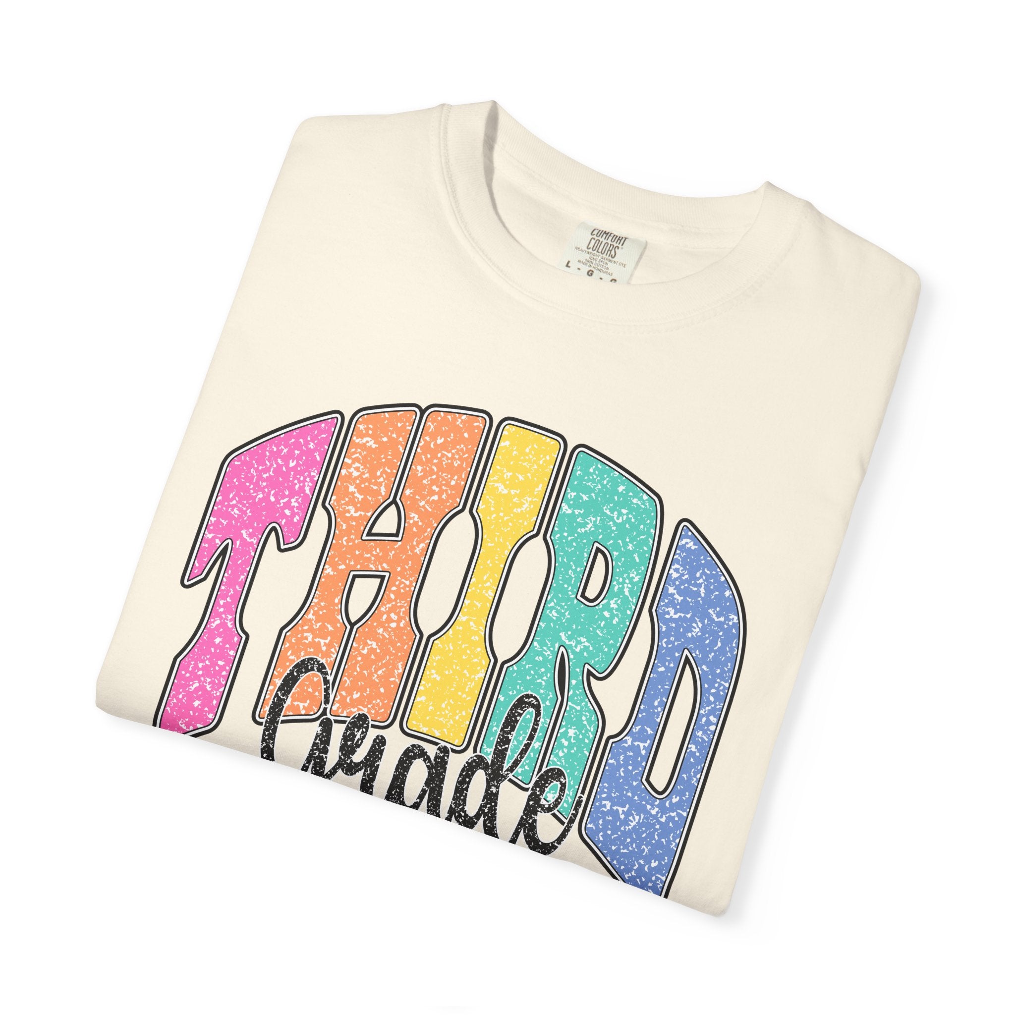 Third Grade T-Shirt — Colorful Retro Rainbow Back-to-School Tee