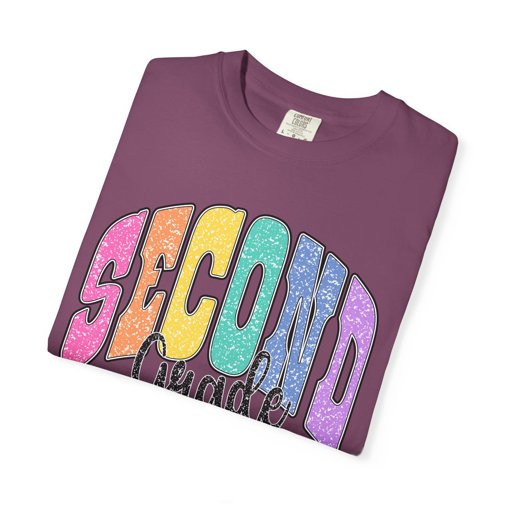 Second Grade T‑Shirt — Colorful Retro Rainbow Back‑to‑School Tee