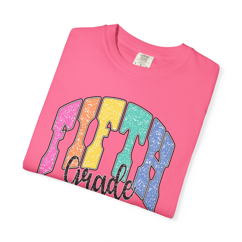 Fifth Grade Rainbow Script T-Shirt