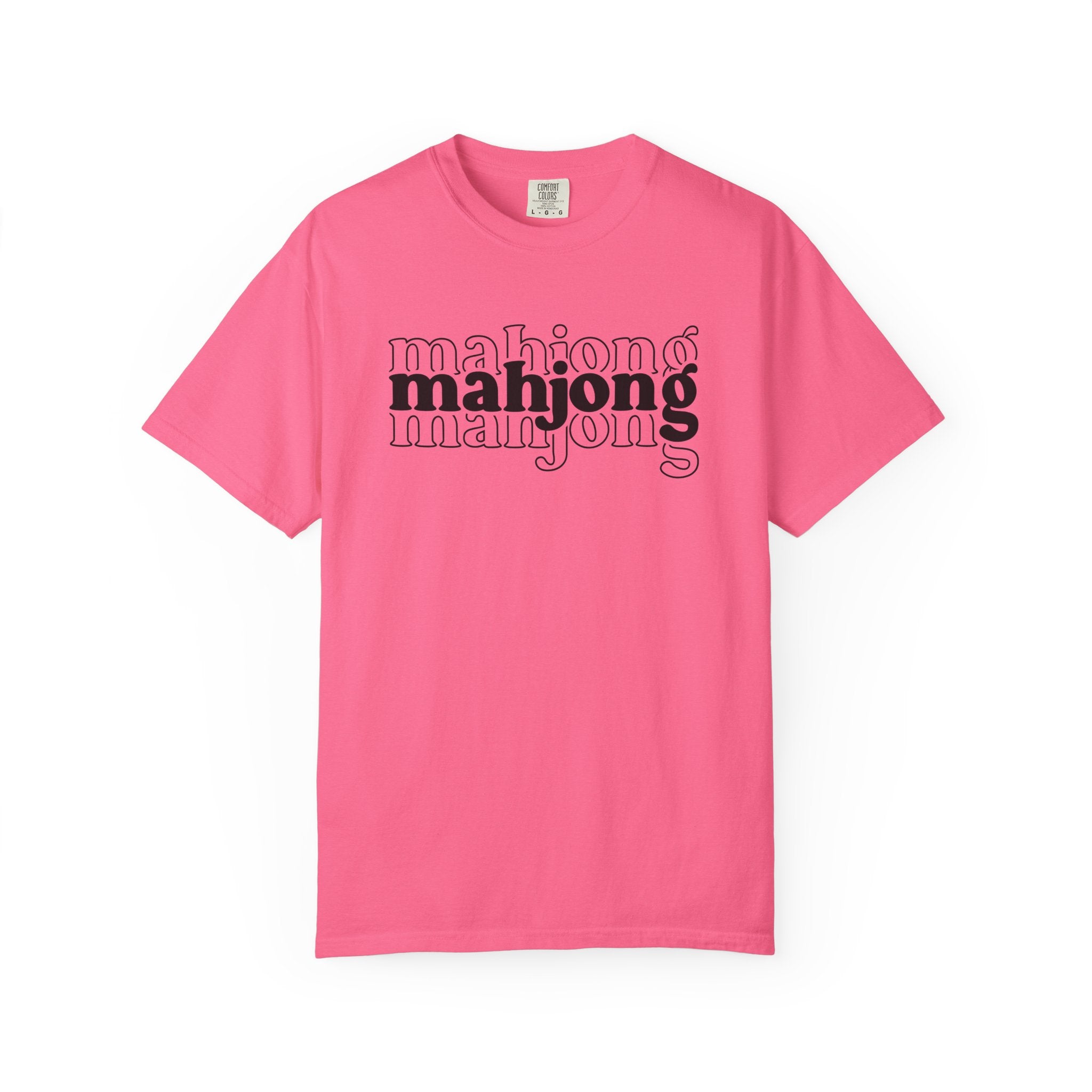 Mahjong Graphic T-Shirt — Retro Layered 'mahjong' Design