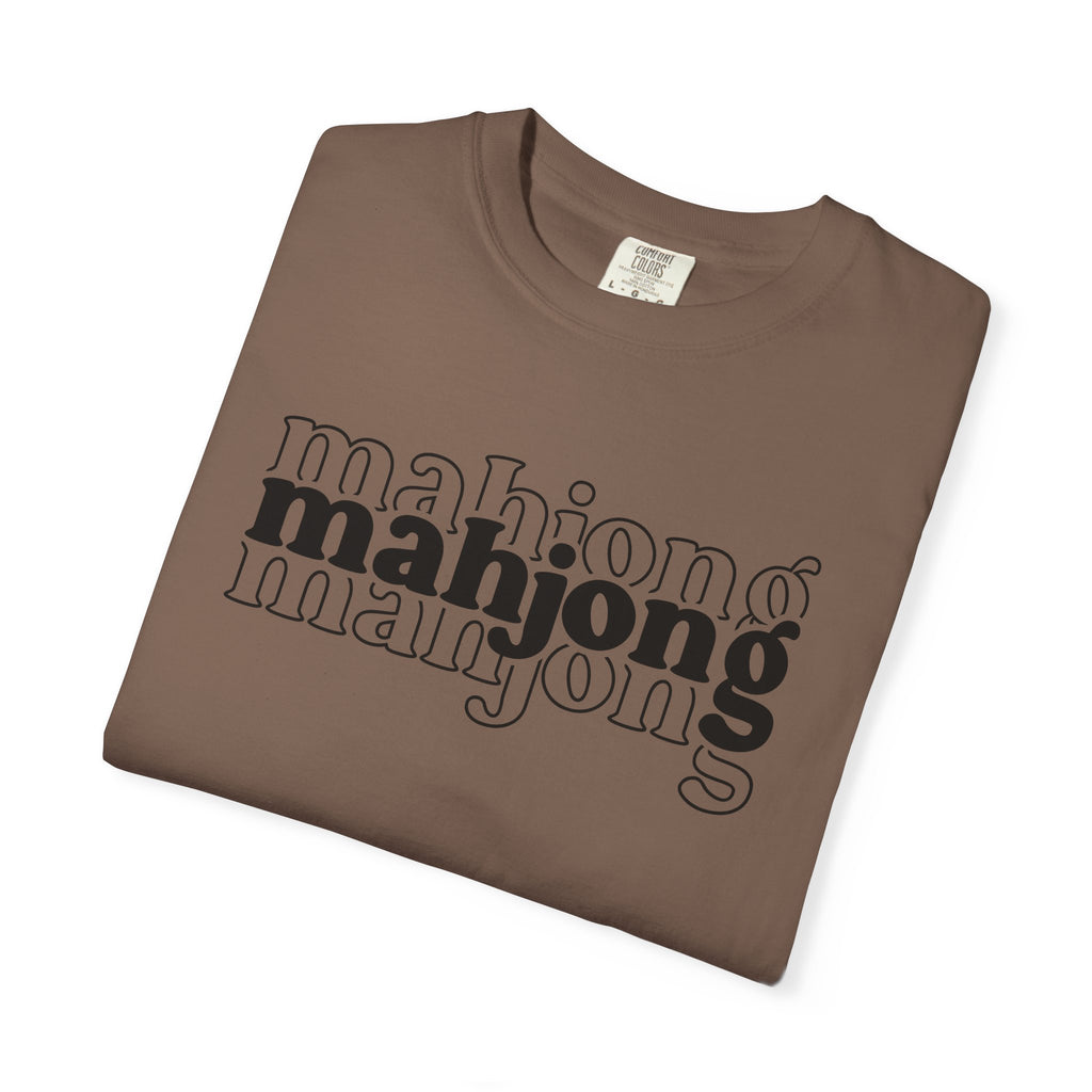Mahjong Graphic T-Shirt — Retro Layered 'mahjong' Design
