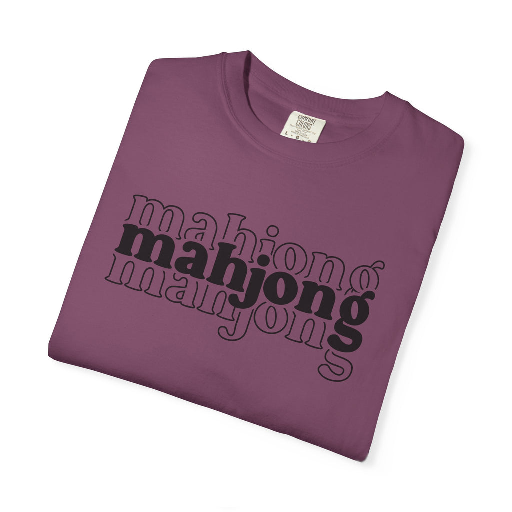 Mahjong Graphic T-Shirt — Retro Layered 'mahjong' Design