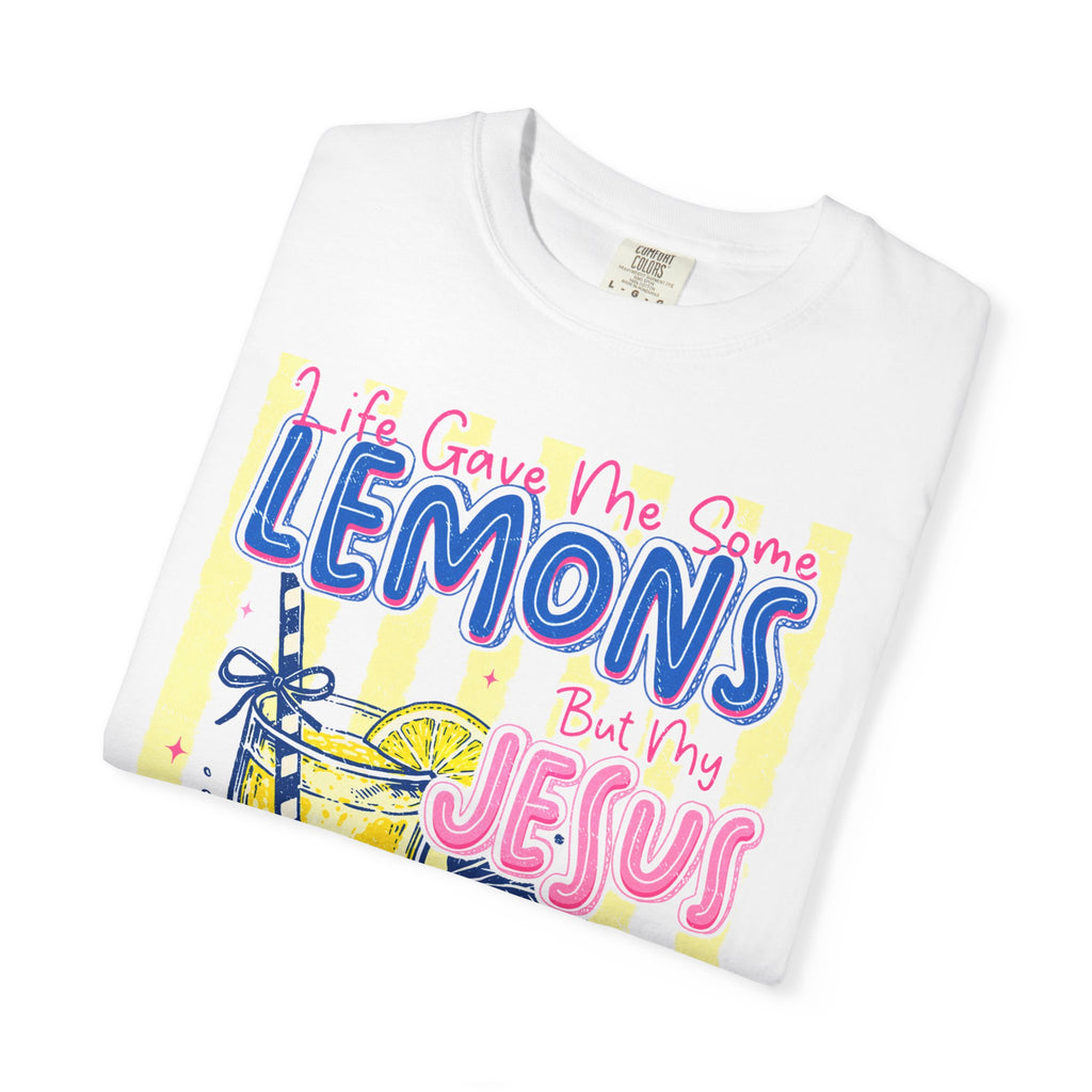 Lemons Into Lemonade Christian T-Shirt — 'He Gave Me Lemons But Why Jesus' Graphic Tee