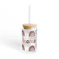 Mama Rainbow Sipper Glass — 16oz Eco Bamboo Lid Straw Tumbler