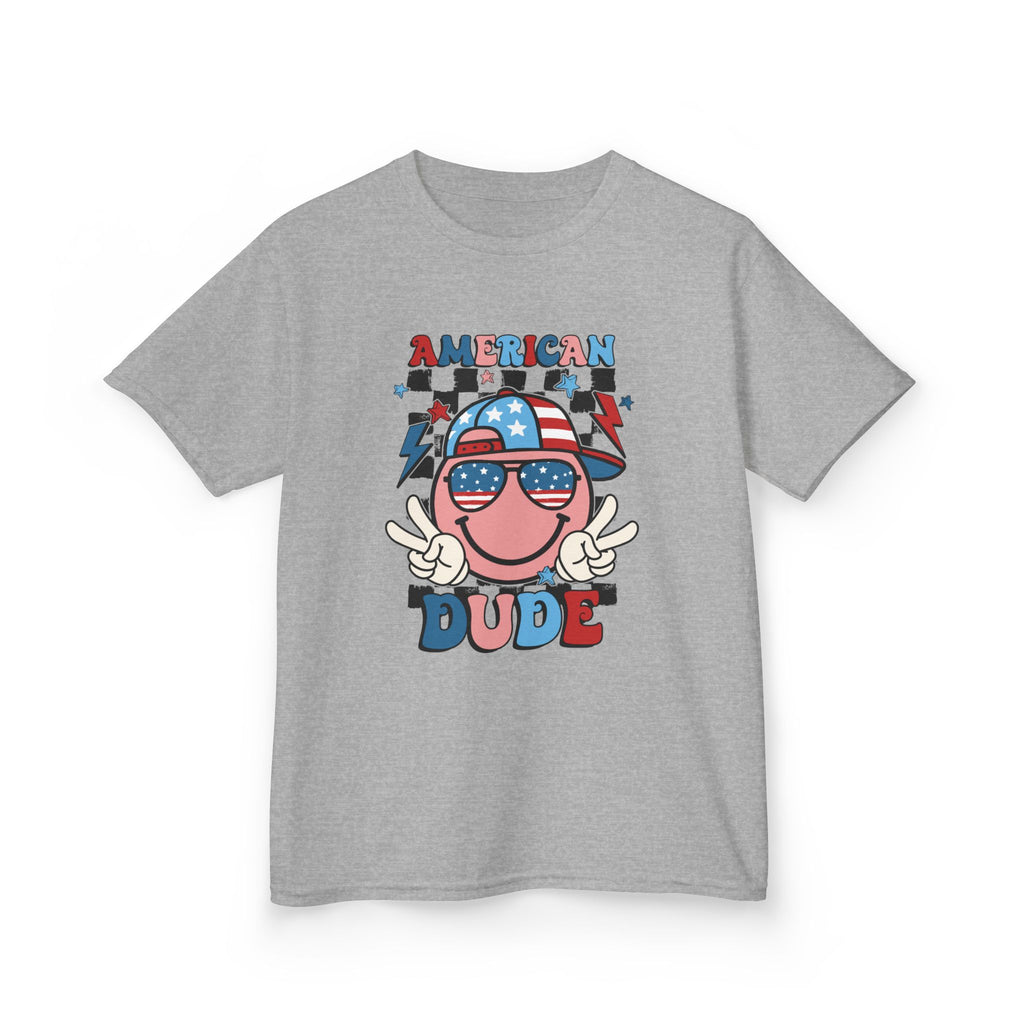 Kids Tee — "American Dude" Patriotic 4th of July Graphic