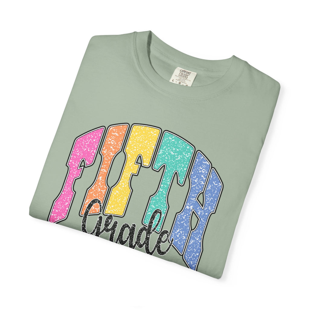 Fifth Grade Rainbow Script T-Shirt