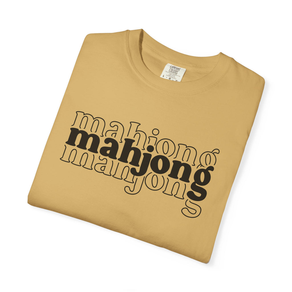 Mahjong Graphic T-Shirt — Retro Layered 'mahjong' Design