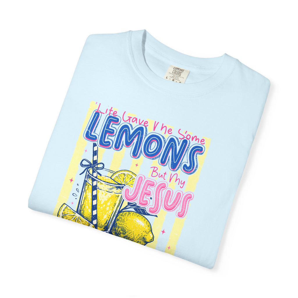 Lemons Into Lemonade Christian T-Shirt — 'He Gave Me Lemons But Why Jesus' Graphic Tee