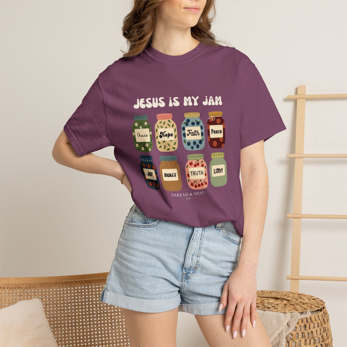 T-shirt — "Jesus Is My Jam" Christian Faith Graphic Tee