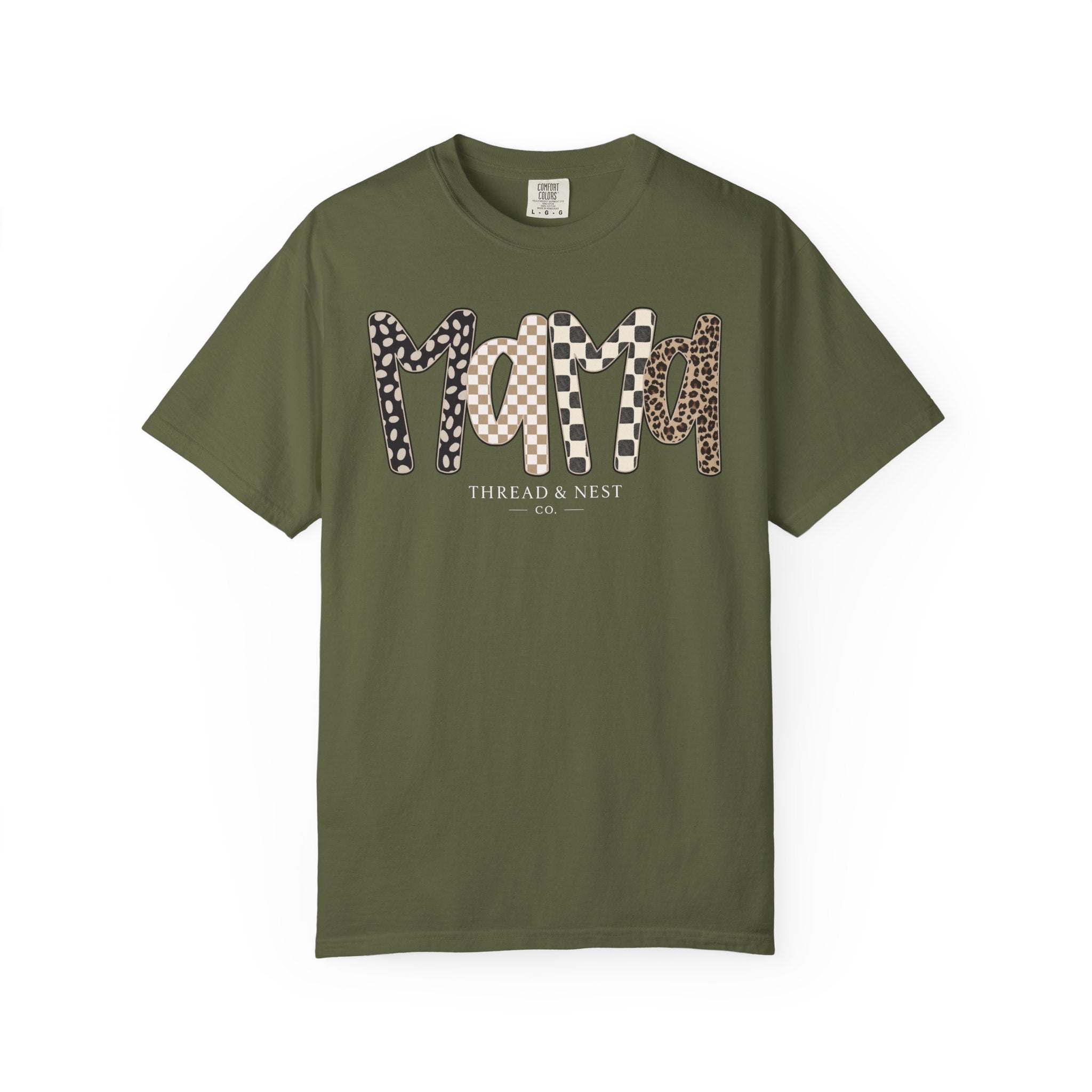 Mama Leopard & Plaid Graphic T-Shirt — Mom Gift, Mother's Day Tee