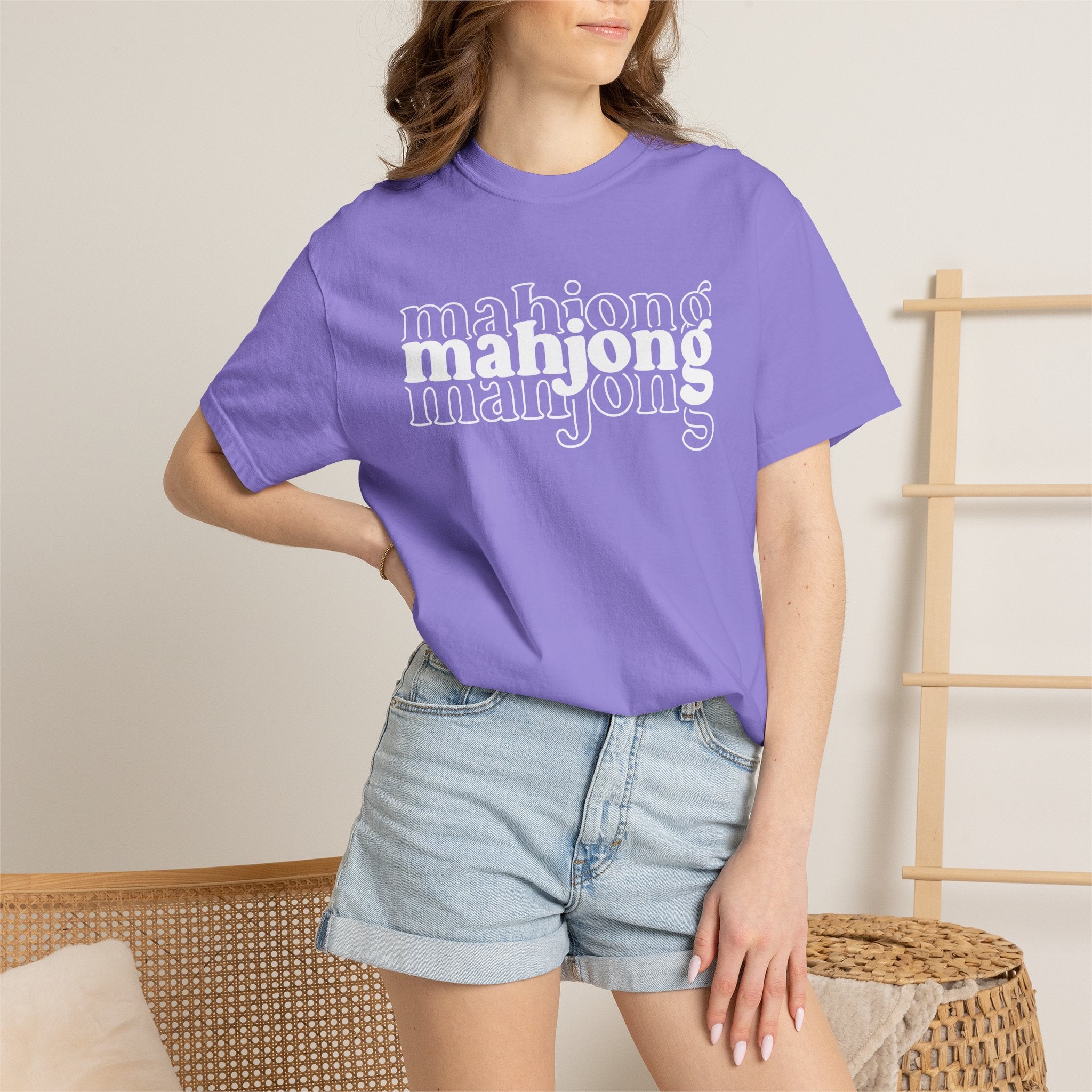 Mahjong Retro Logo T-Shirt — Vintage Game Night Tee