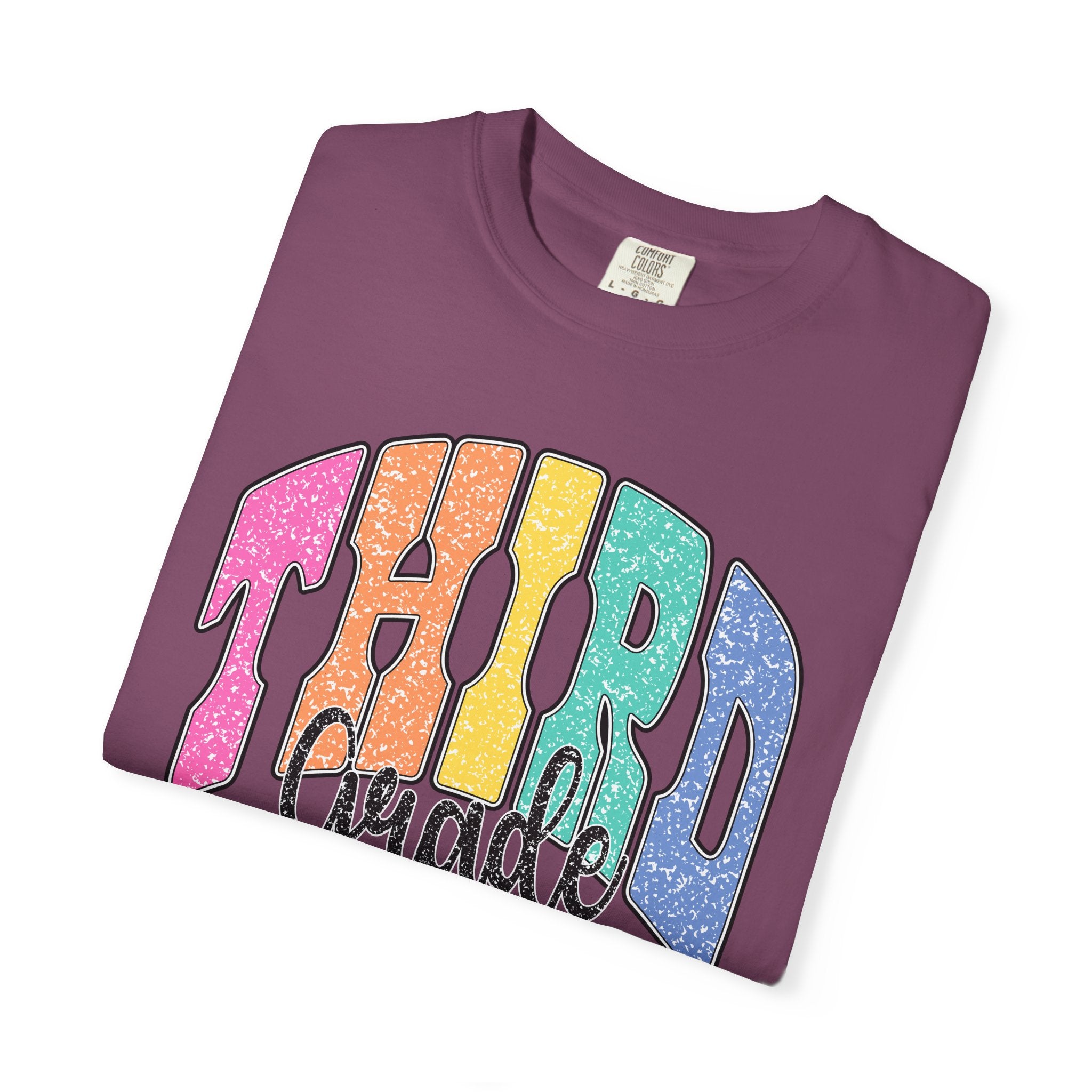 Third Grade T-Shirt — Colorful Retro Rainbow Back-to-School Tee