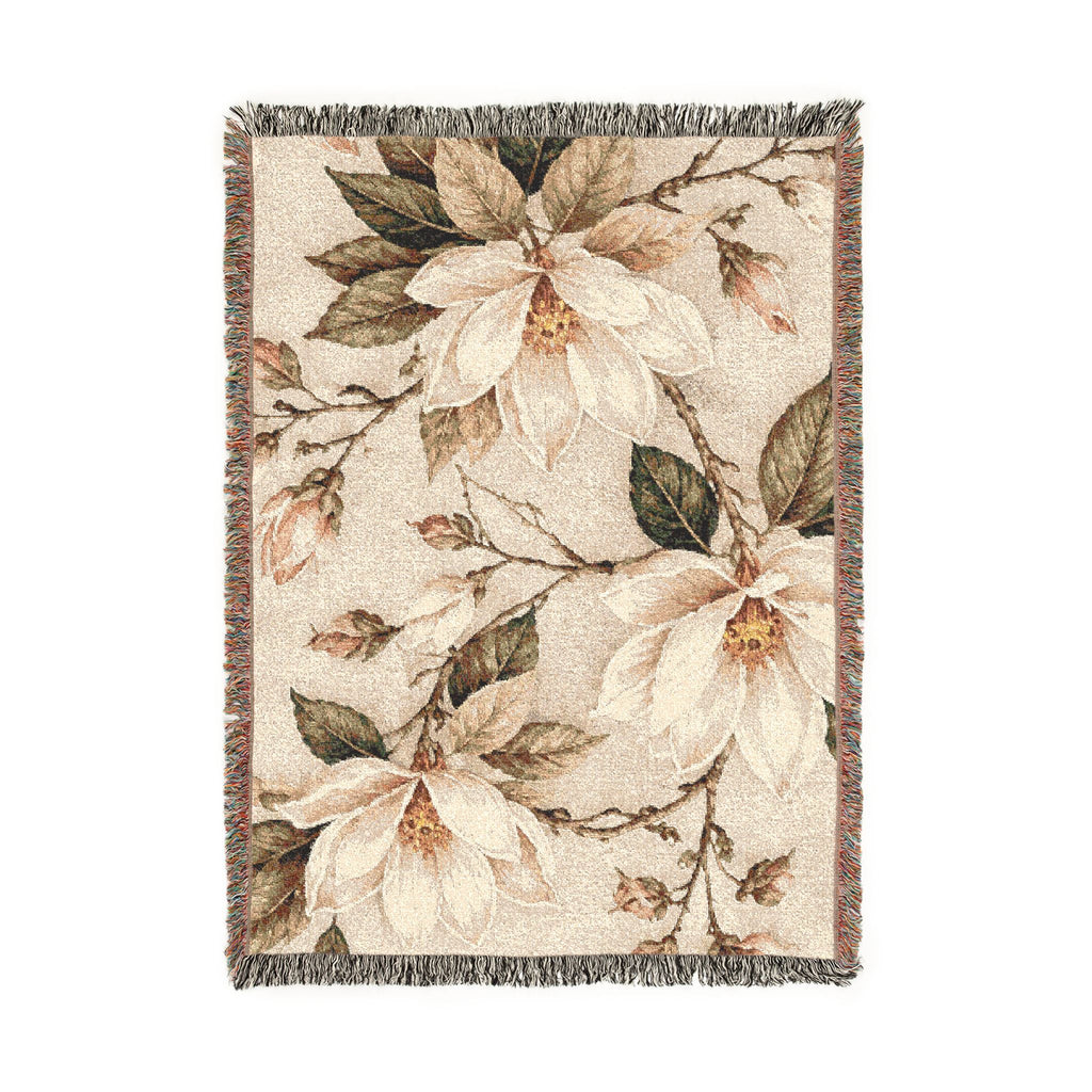 Magnolia Bloom Woven Blanket