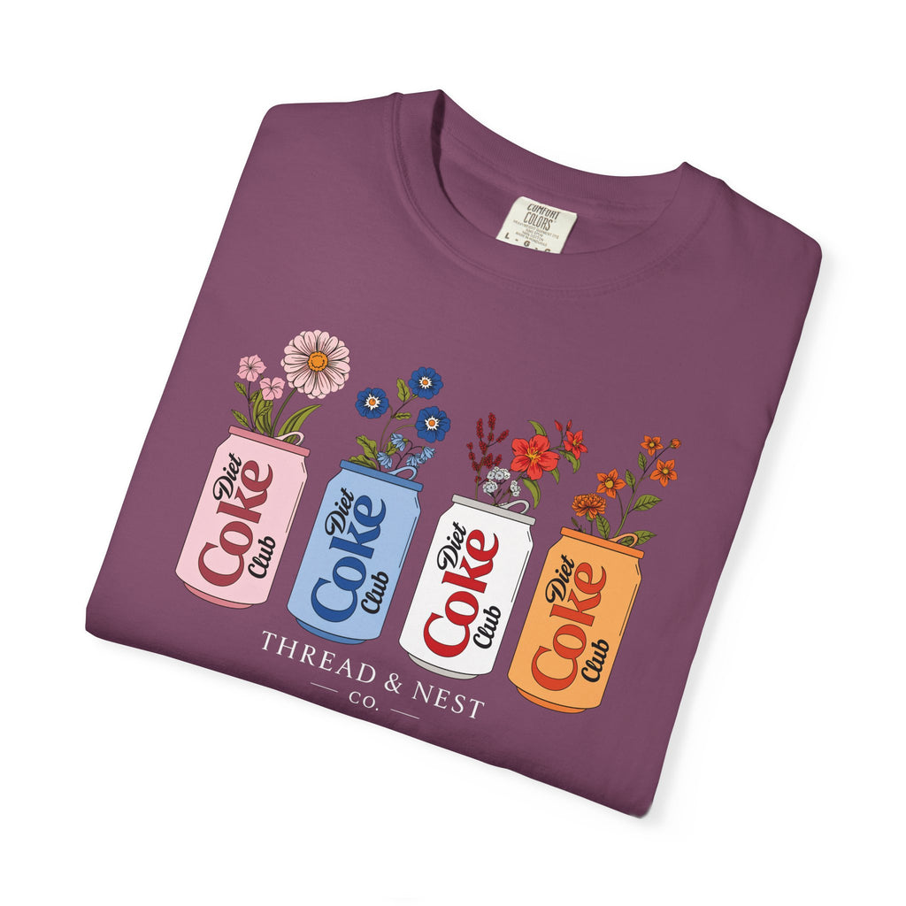 Retro Cola Cans Floral Tee