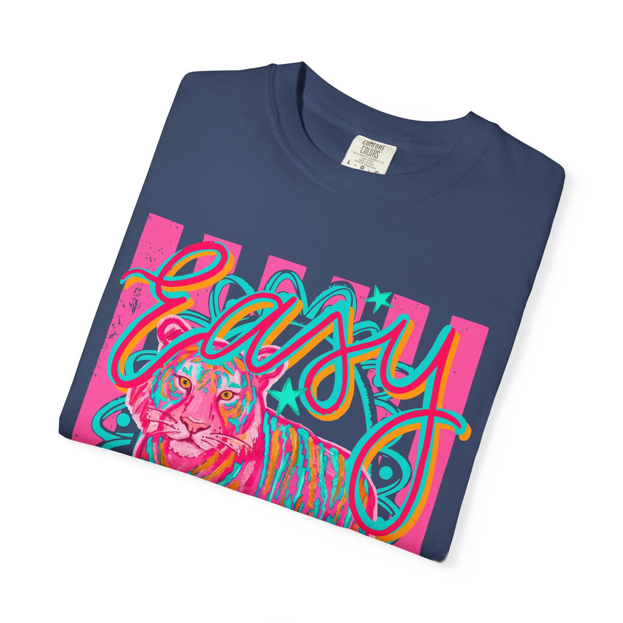 Easy Tiger T-Shirt — Retro Neon Tiger Graphic Tee