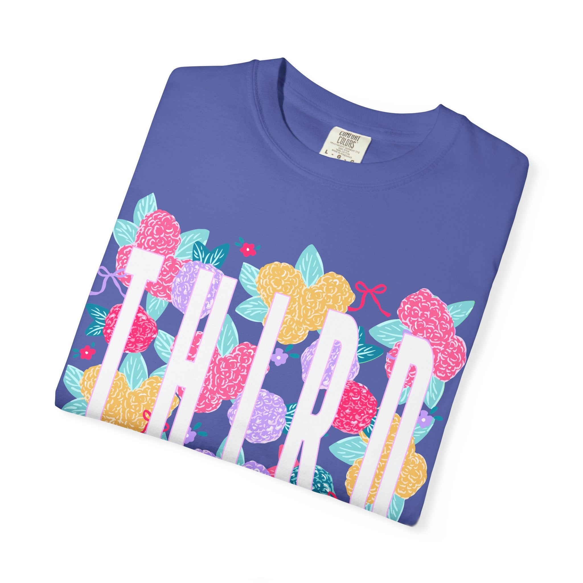 Third Grade Floral T-Shirt — Bright Back-to-School Tee for Students & Teachers