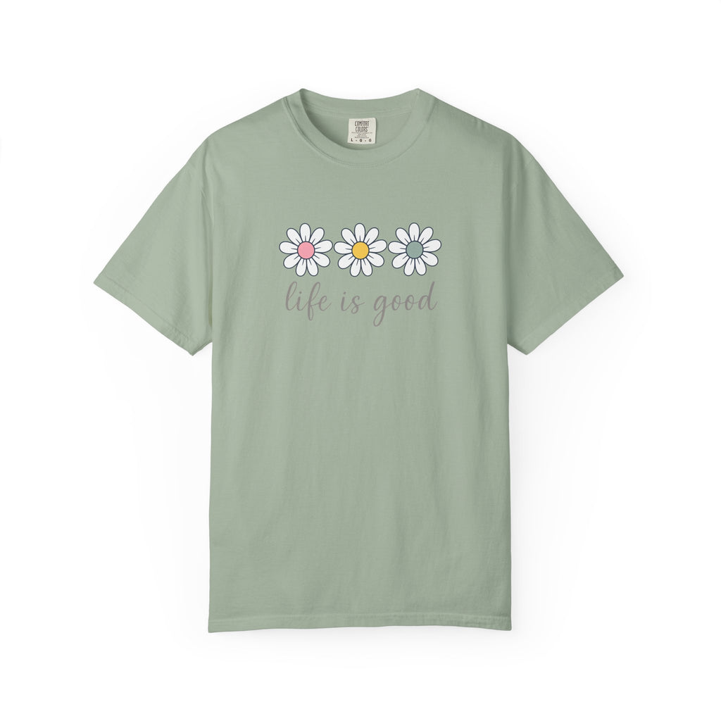 Life Is Good Daisy T-Shirt — Retro Floral Graphic Tee