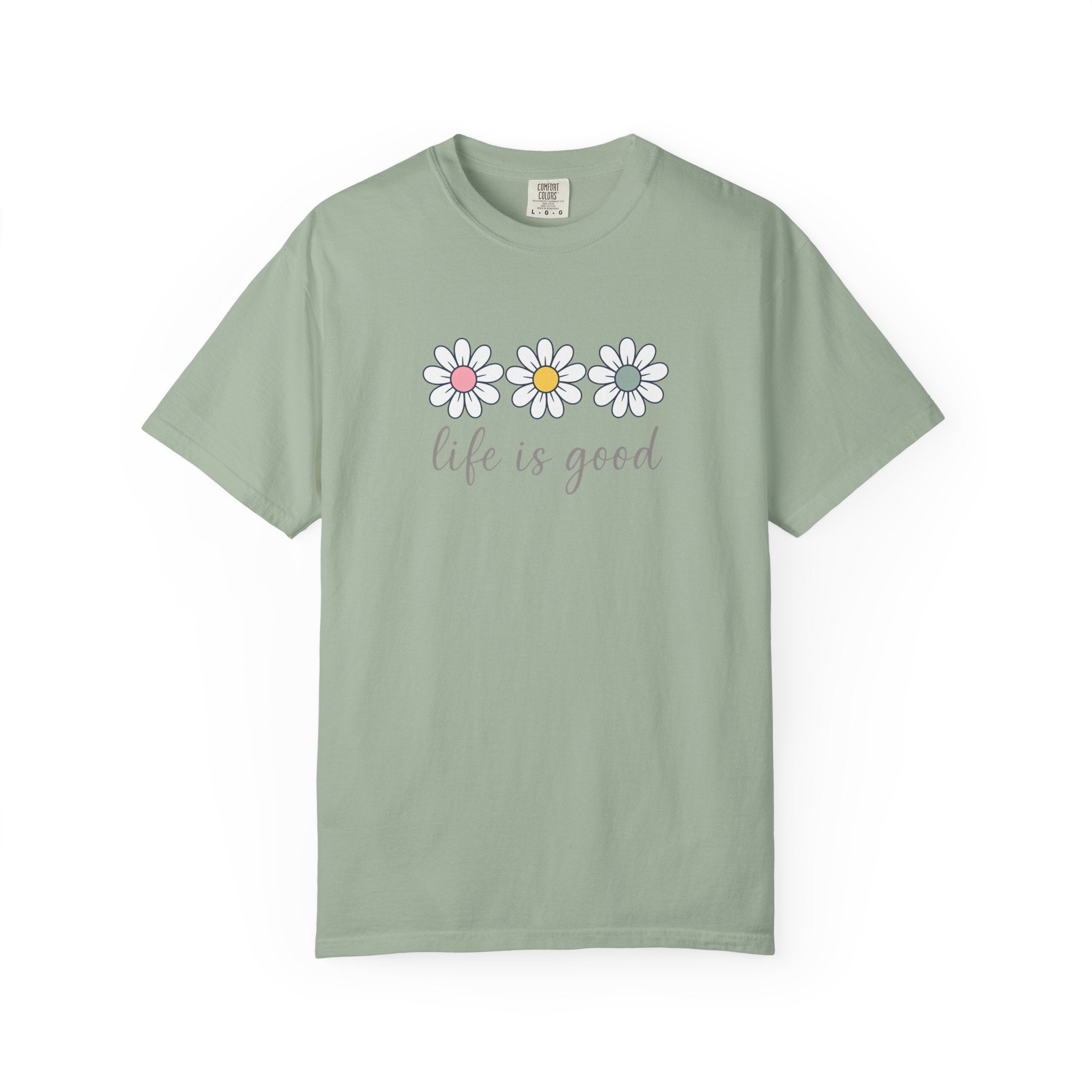 Life Is Good Daisy T-Shirt — Retro Floral Graphic Tee