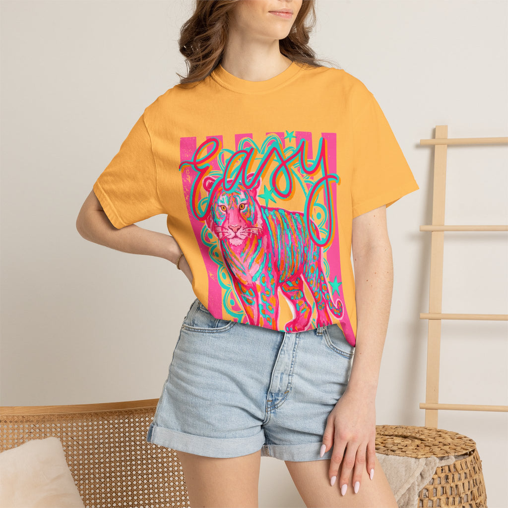 Easy Tiger T-Shirt — Retro Neon Tiger Graphic Tee