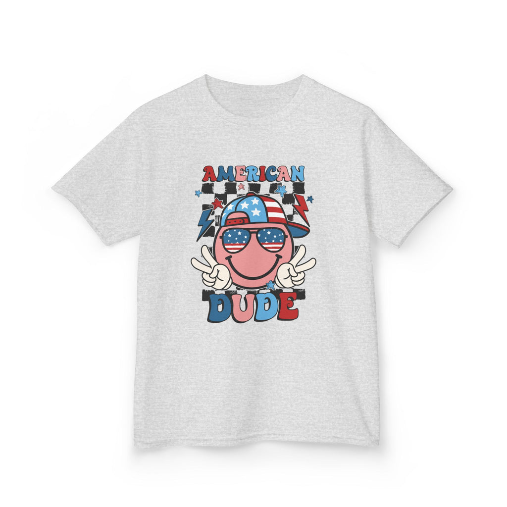 Kids Tee — "American Dude" Patriotic 4th of July Graphic