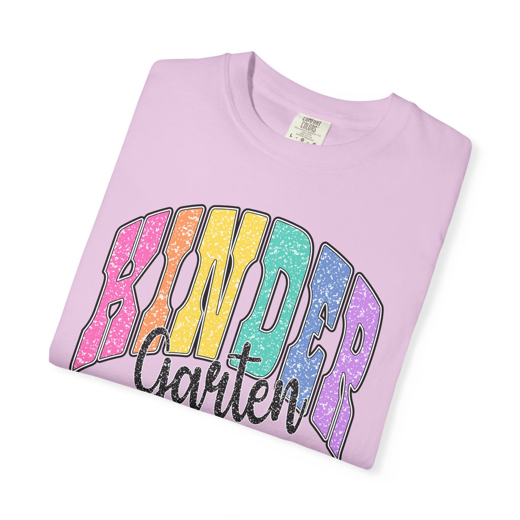 Kindergarten Rainbow T-Shirt — Colorful Back to School Tee