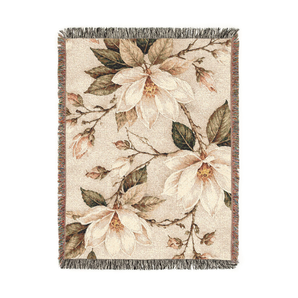 Magnolia Bloom Woven Blanket