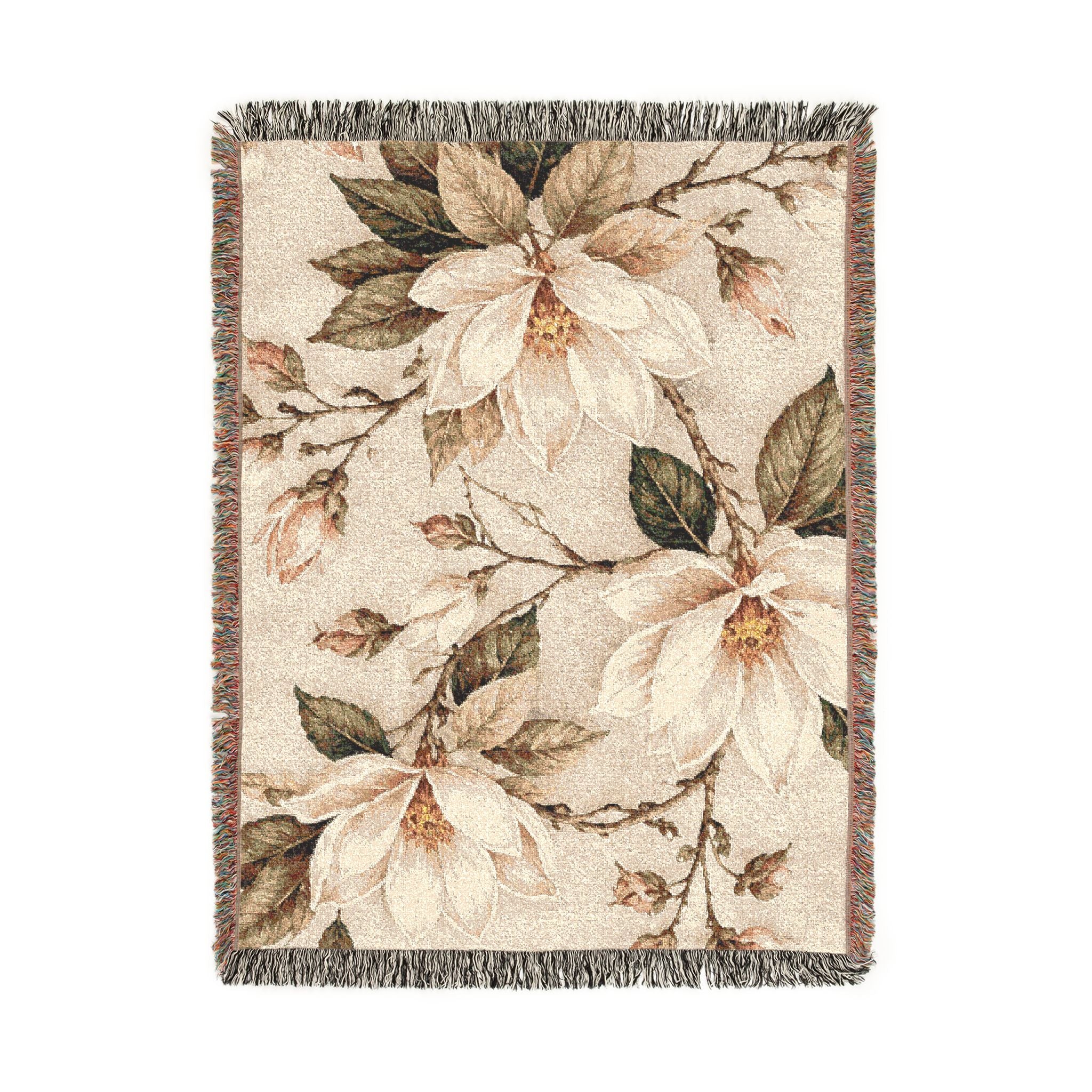 Magnolia Bloom Woven Blanket
