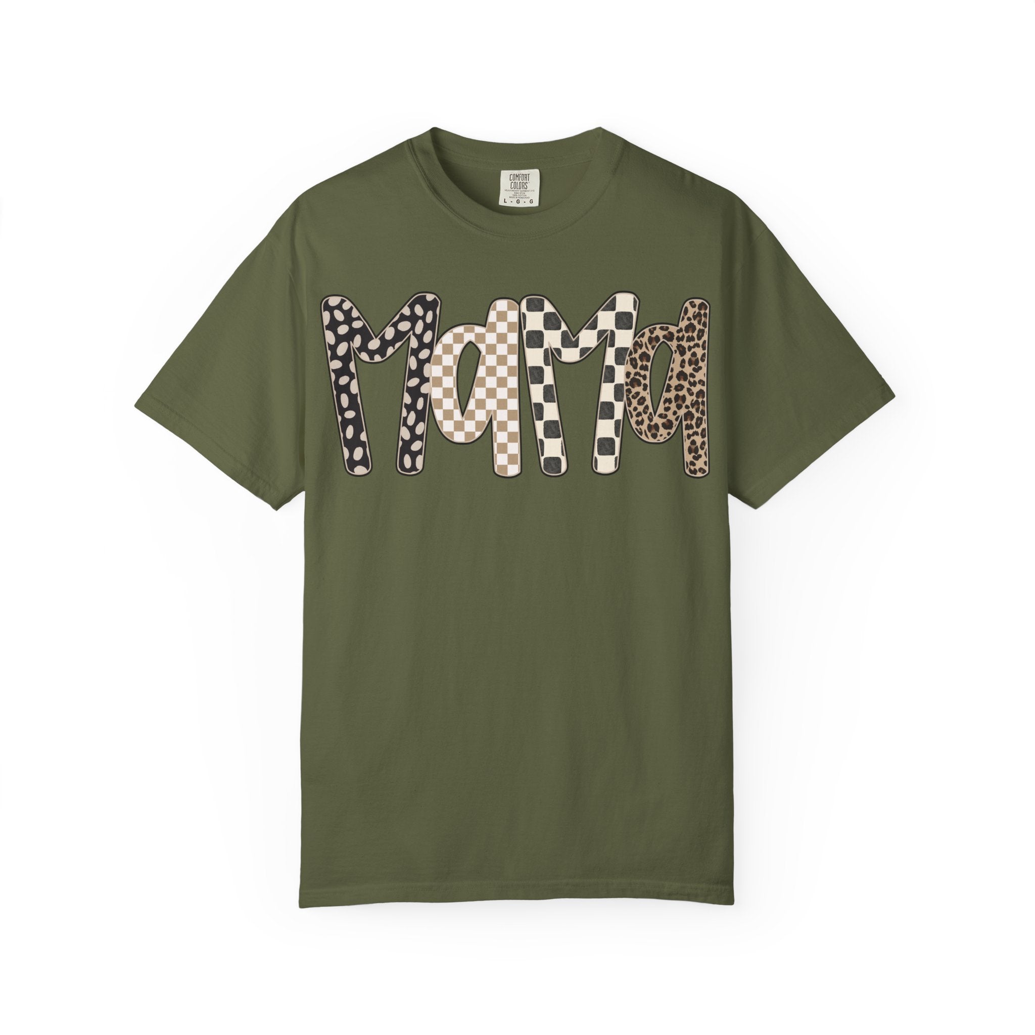 Mama Leopard & Plaid Graphic T-Shirt — Mom Gift, Mother's Day Tee