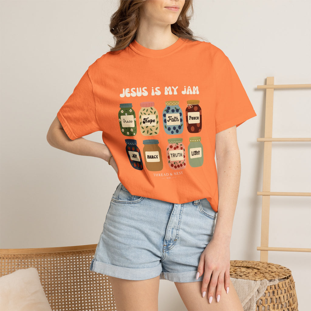 T-shirt — "Jesus Is My Jam" Christian Faith Graphic Tee