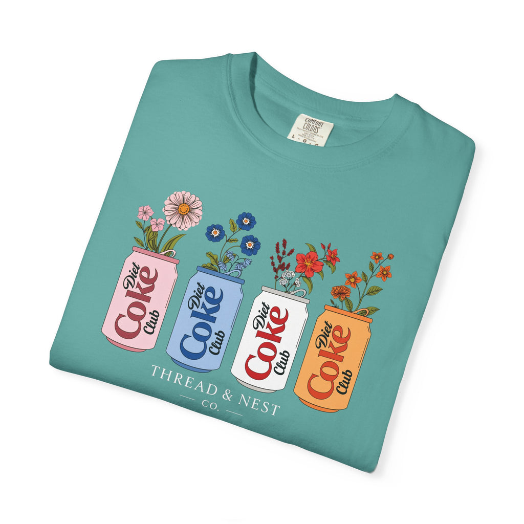 Retro Cola Cans Floral Tee