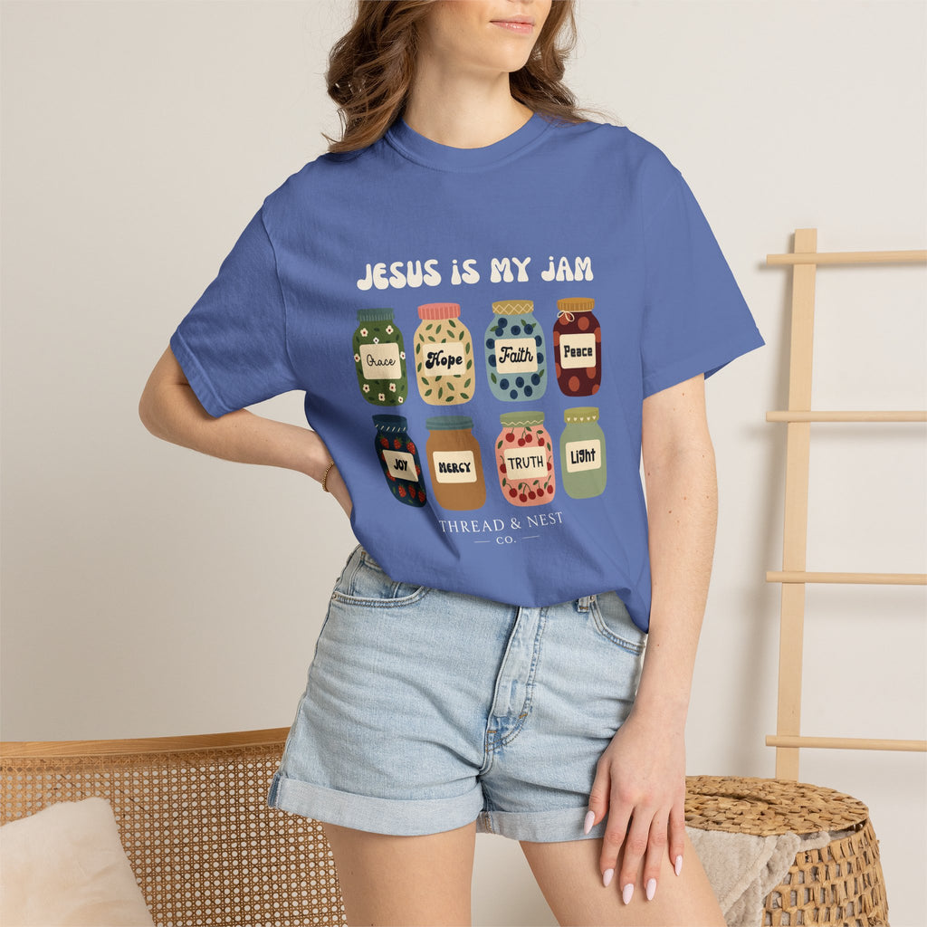 T-shirt — "Jesus Is My Jam" Christian Faith Graphic Tee